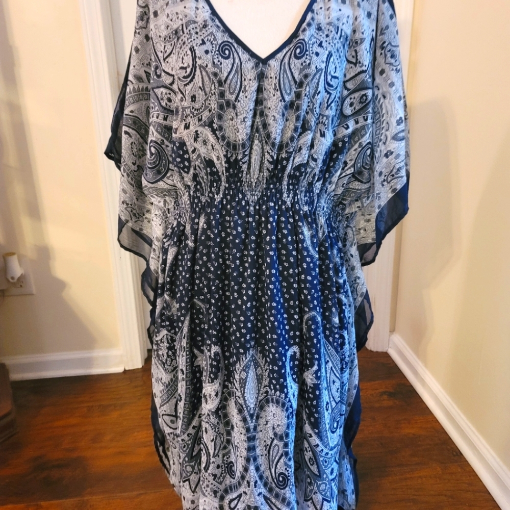 Speed Control 3x dress. Navy blue and white. EUC